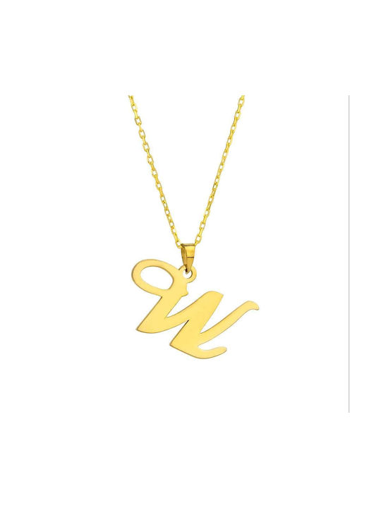 Goldsmith Necklace Monogram from Pink Gold Plated Silver