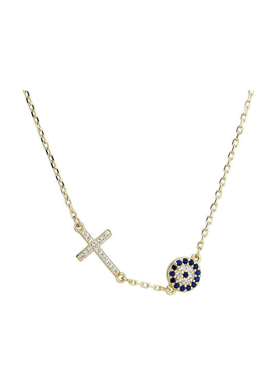 Goldsmith Colier Ochi Protector Din Argint Cu Zircon Albastru