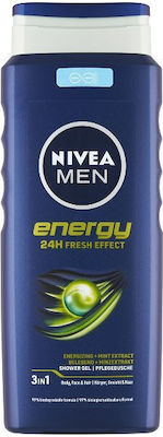 Nivea Energy Shower Gel for Men for Body , Hair & Face 500ml