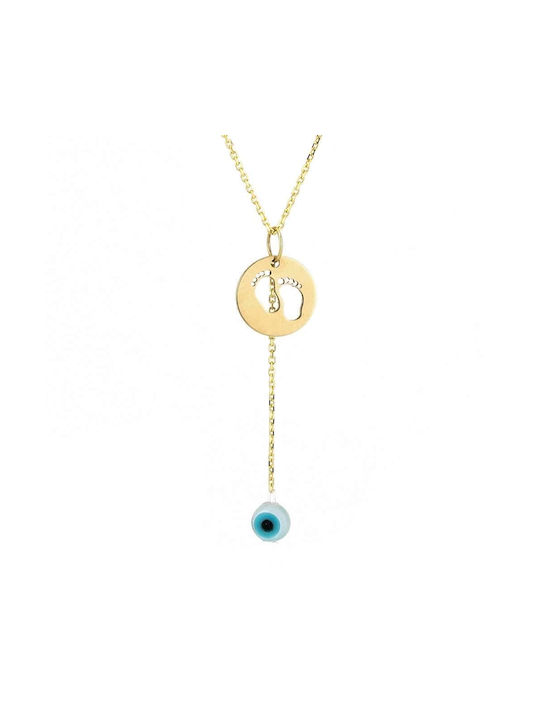 Goldsmith Necklace Eye from White Gold 14K