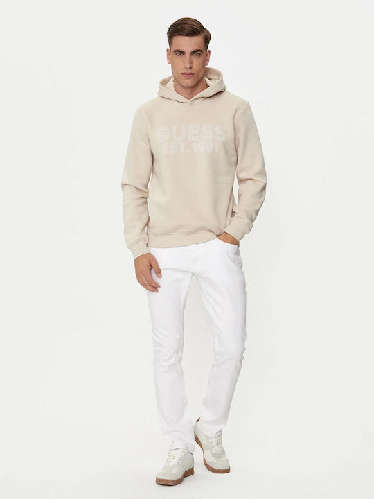 Sweatshirt with Hood Beige