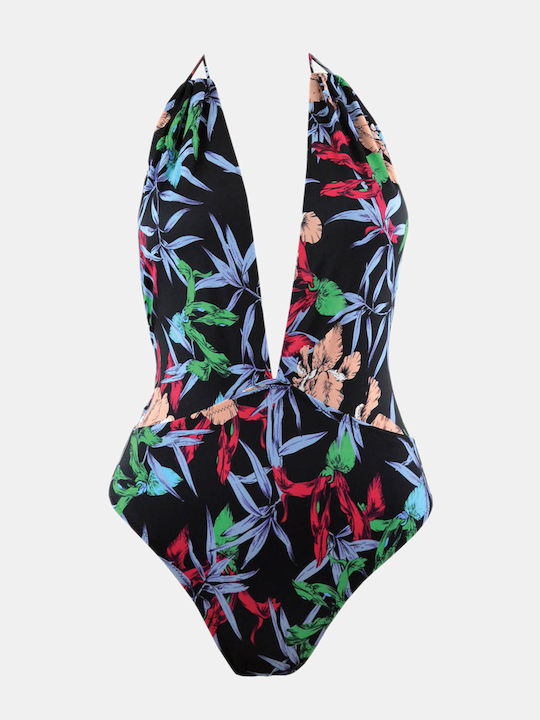 Γυναικείο Ολόσωμο Μαγιό V Neck Tropical Tropical