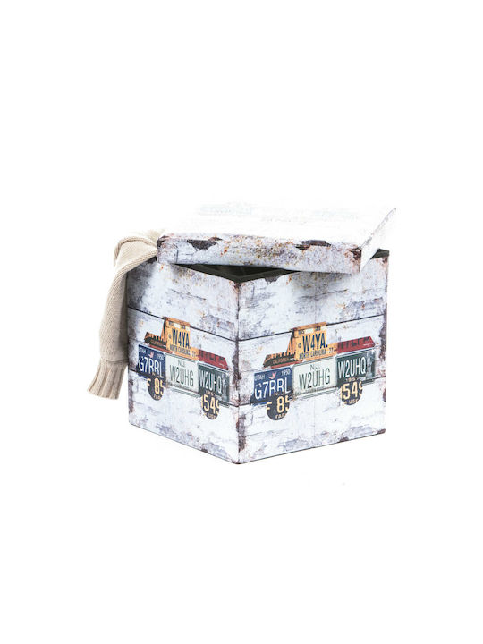 Scaune Camera de zi Cu spațiu de depozitare Tapițat cu Piele Ecologică Multicolor 38x37.5x38buc