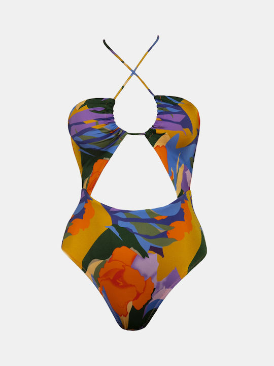 Rock Club One-Piece Swimsuit with Padding Midnight