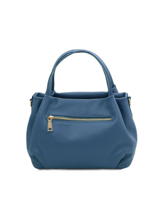 Tuscany Leather Leder Damen Tasche Shopper Schulter Blau