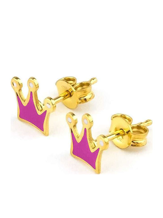 Goldsmith Crown Kids Earrings Studs Crowns from Silver