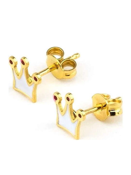 Goldsmith Crown Kids Earrings Studs Crowns from Silver