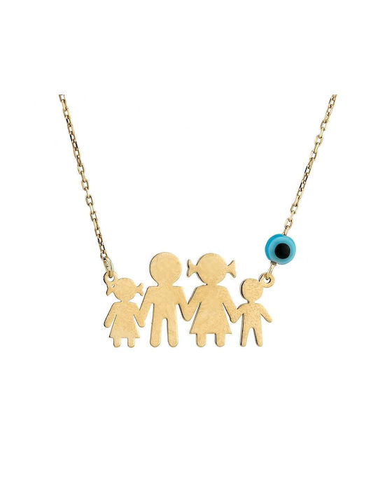 Goldsmith Necklace Family from Pink Gold Plated Silver