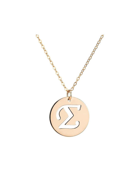 Goldsmith Necklace Monogram from Gold Plated Silver