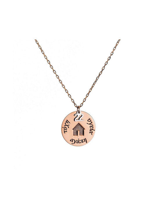 Goldsmith Necklace Talisman from Pink Gold Plated Silver