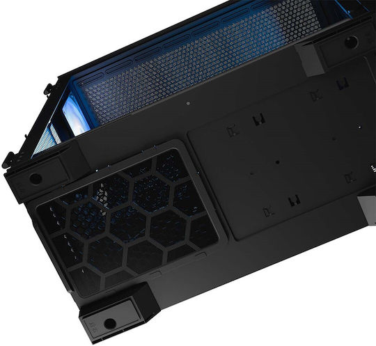 Modecom Horizon Flow Геймърско Midi Tower Компютърна Кутия със Страничен Прозорец и RGB Осветление Черна