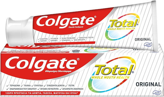 Colgate Total Original Toothpaste for Sensitive Teeth , Ulitis , Plaque & Cavities 75ml