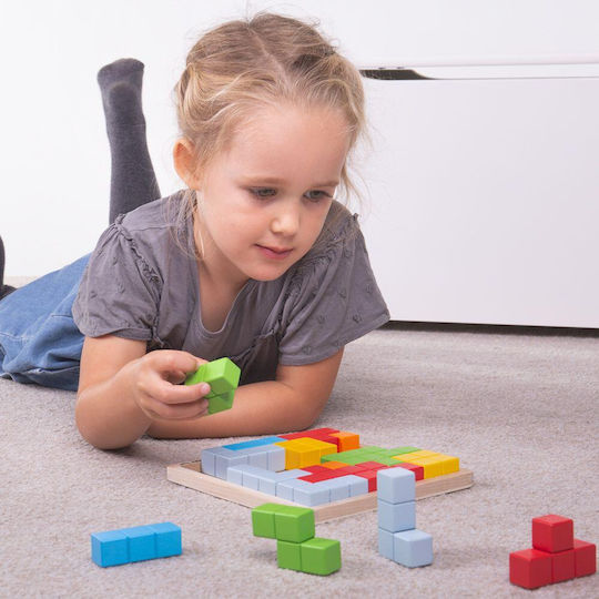 Lemnos Puzzle pentru Copii Logic Game - Colorful Tetris-style pentru 3+ ani+ Ani 20buc Big Jigs