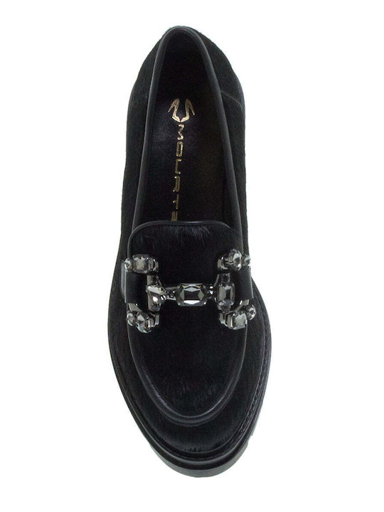 Mourtzi Damen Loafers Ponyskin Black