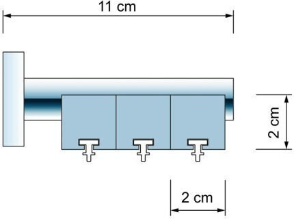Anartisi Madison Triple Metallic Curtain Track Silver 300cm 513642-04
