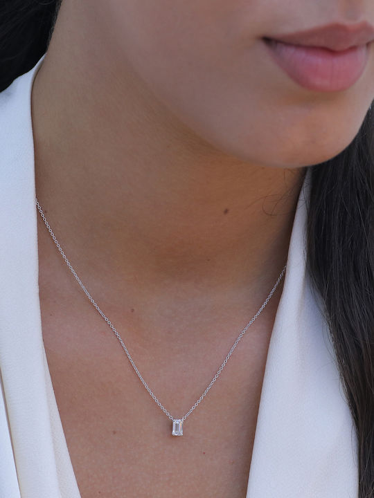 Κολιέ Diamondjools Lab Grown Diamond Λευκόχρυσος Κ14 P-73275 Λευκόχρυσο K14 Κολιέ Diamondjools Lab Grown Diamond Λευκόχρυσος Κ14 P-73275 Λευκόχρυσο K14