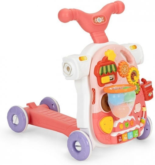 Huanger 4 Σε 1 Lauflernhilfe Table Scooter Fahrrad Ride On Rosa