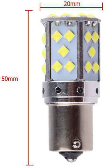 Lămpi Autoturismului BA15S / R5W / R10W / P21W Canbus LED 6000K Alb rece 12V 18W 2buc