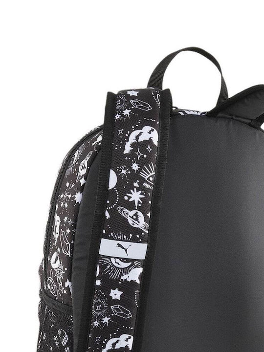PUMA Phase School Bag Backpack Junior High-High School Black with Water Bottle Holder 22Liters