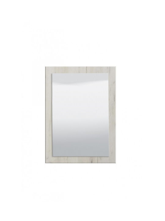 Bizzotto Denmark Wall Mirror with White Wooden Frame 91.5x67cm 1pcs