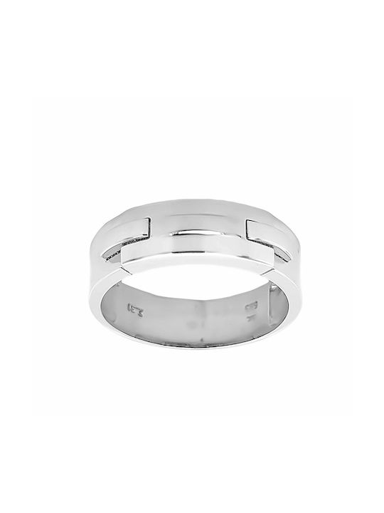 Xryseio Men's White Gold Ring 14K