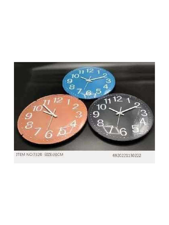 Wanduhr Kunststoff Gray 30x3.5cm
