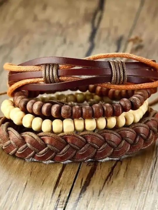 Korbi Bracelet Set made of Leather