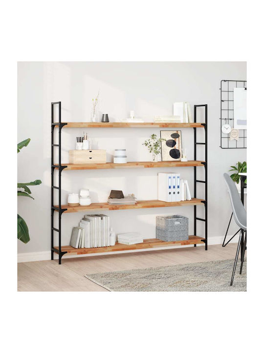 vidaXL Rechteckig Bücherregal aus Massivholz Olive 120x20x4cm 3279591 1Stück