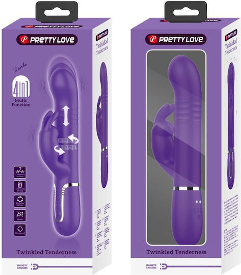 Pretty Love Coale Rabbit Vibrator 4 In 1 Purple