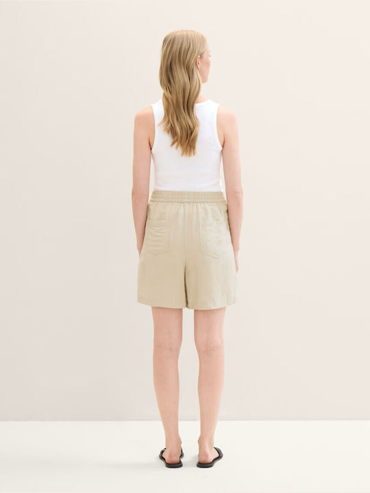 Tom Tailor Women's Linen Shorts Beige