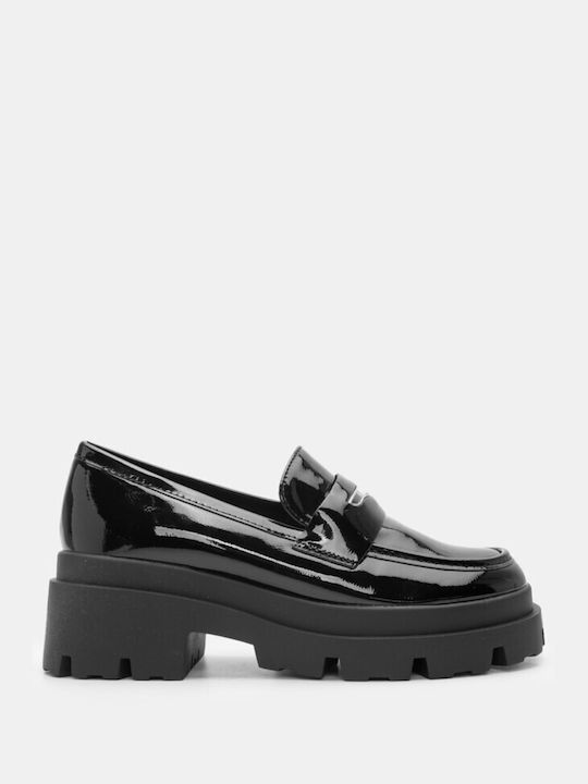 Luigi Women's Moccasins in Black Color