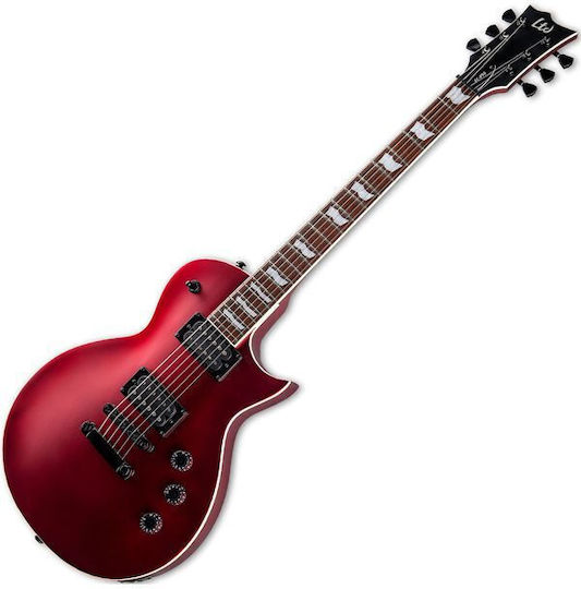 ESP Ltd Ec-256 Комплект Електрическа Китара Единичен разрез с H Конфигурация на Пикапите Червено с Калъф