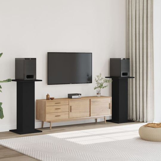 vidaXL Speaker Stands in Black Color