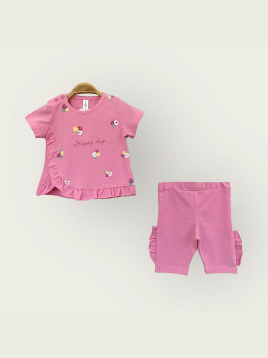 Kids Set with Shorts Summer 2pcs Pink