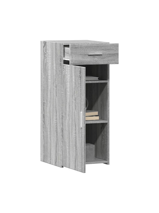 Living Room Display Cabinet Made of Particle Board Grey 40x42.5x93cm