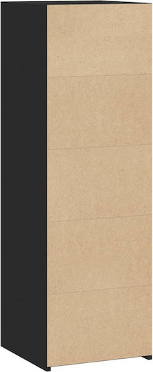 Βιβλιοθήκη Μαύρο 40x41x124εκ.