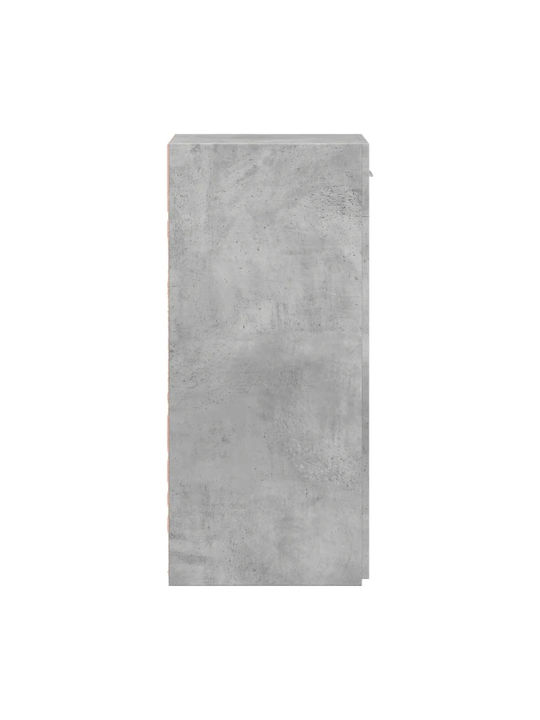 Living Room Display Cabinet Made of Particle Board Grey 40x42.5x93cm