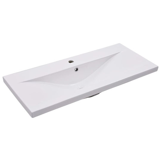 vidaXL Blat cu Lavoar L90xW45xH38.5cm Maro