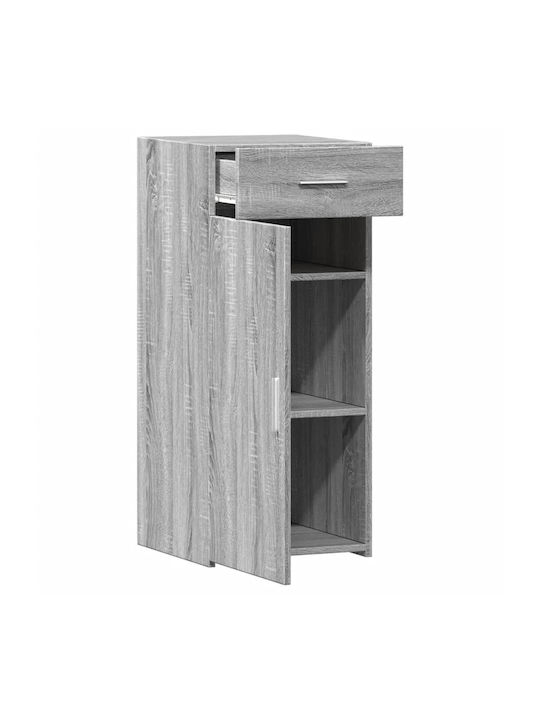 Living Room Display Cabinet Made of Particle Board Grey 40x42.5x93cm