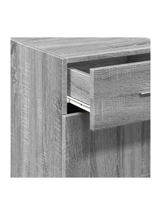 Living Room Display Cabinet Made of Particle Board Grey 40x42.5x93cm