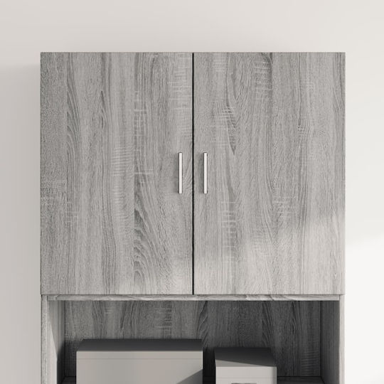 Hängeschrank fürs Wohnzimmer aus Spanplatte Grau 80x42,5x64 cm