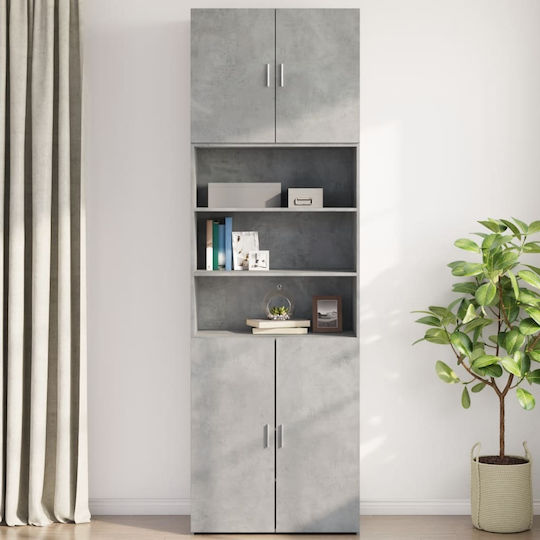 vidaXL Ντουλάπι Μπάνιου 80x42.5x64cm Γκρι