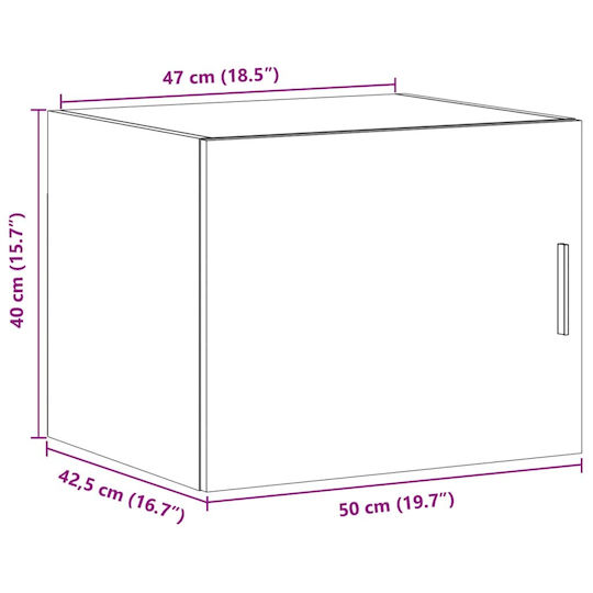 vidaXL Badezimmerschrank B50xT42.5xH40cm Weiß