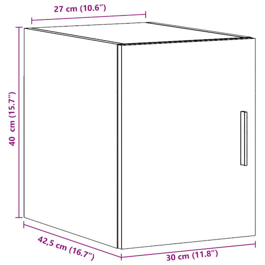 vidaXL Bathroom Cabinet L30xW42.5xH40cm Oak