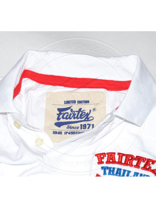 Fairtex Men's Short Sleeve Blouse Polo White