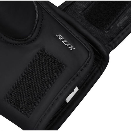 RDX Grappling MMA Handschuhe Leder Schwarz