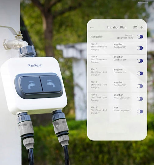 Central Control Double Irrigation Controller Wifi Rain Sensor Pro Set 2x Ανταλλακτικό Ηλιακού Θερμοσίφωνα