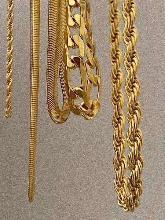 Goldsmith Αλυσίδα Λαιμού Στριφτή Επιχρυσωμένη