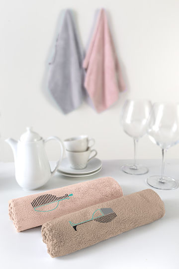 Guy Laroche Gourmet Πετσέτα Κουζίνας σε Μπεζ Χρώμα 35x50cm 2τμχ
