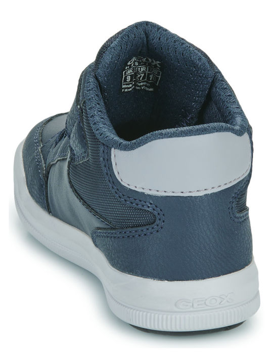 J Arzach Kids Sneakers High Anatomic with Scratch Blue